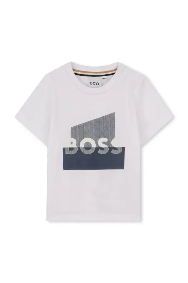 BOSS Pamučna majica kratkih rukava za bebe BOSS