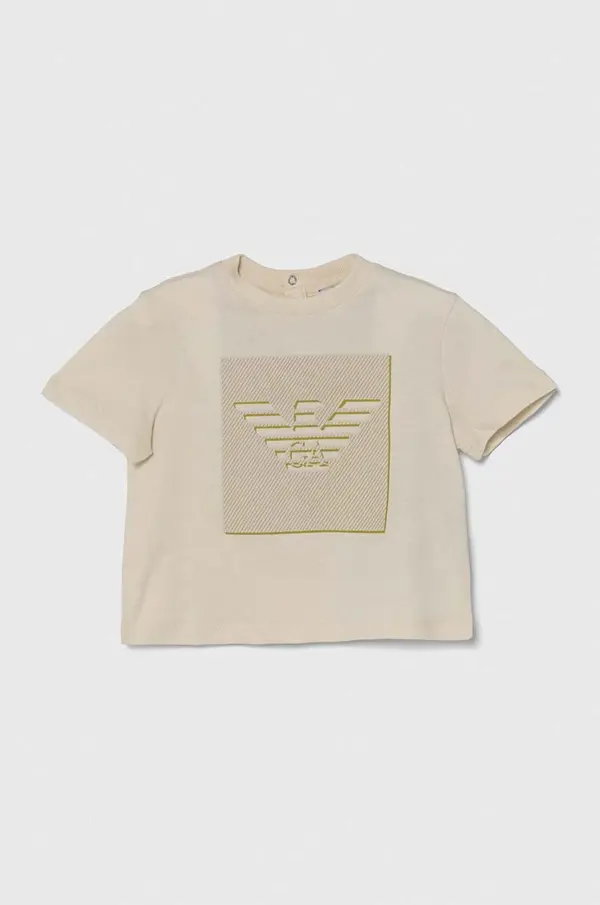Emporio Armani Pamučna majica kratkih rukava za bebe Emporio Armani