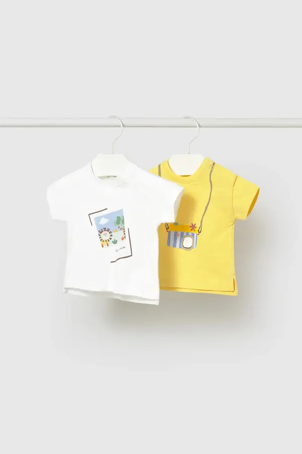 Mayoral Newborn Pamučna majica kratkih rukava za bebe Mayoral Newborn 2-pack