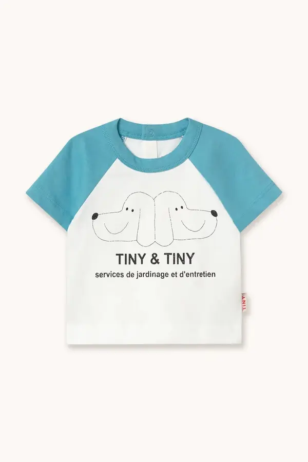 Tinycottons Pamučna majica kratkih rukava za bebe Tinycottons TINY&TINY GRAPHIC BABY TEE