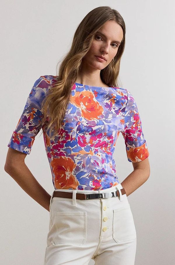 Lauren Ralph Lauren Pamučna majica Lauren Ralph Lauren za žene, boja: bijela, 200957667