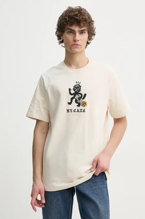 Les Deux Pamučna majica Les Deux za muškarce, boja: bež, s aplikacijom, LDM101214