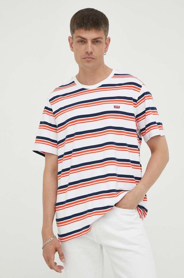 Levi's Pamučna majica Levi's boja: bijela, s uzorkom