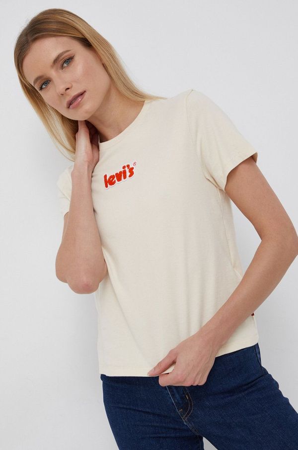 Levi's Pamučna majica Levi's boja: krem, A2226.0001-Neutrals