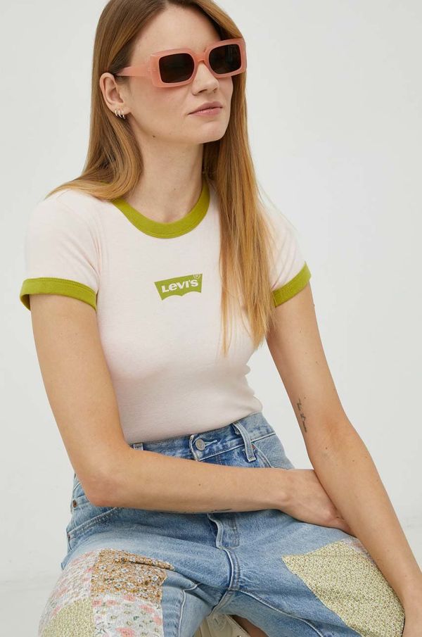 Levi's Pamučna majica Levi's boja: ružičasta
