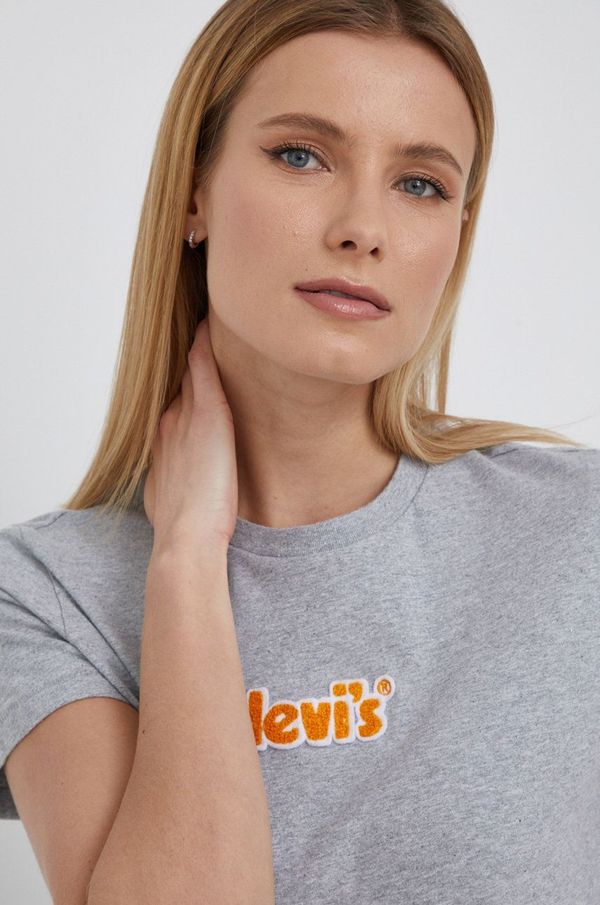 Levi's Pamučna majica Levi's boja: siva