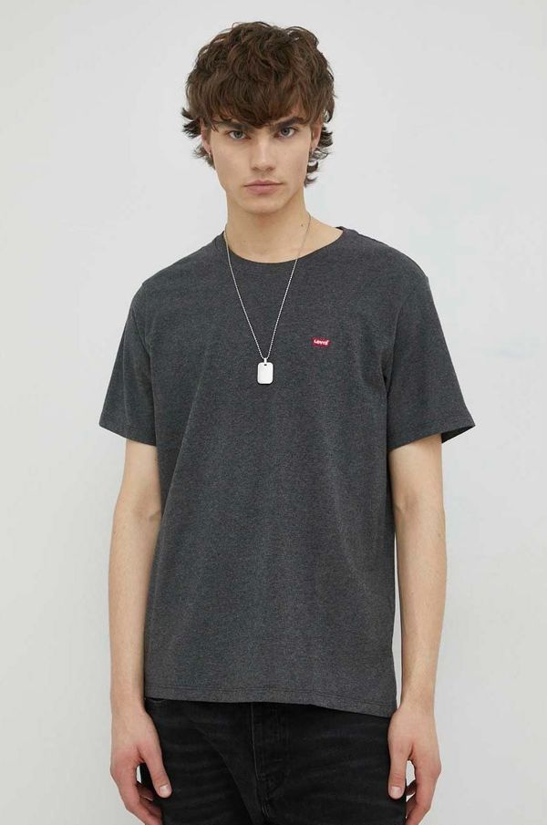 Levi's Pamučna majica Levi's , boja: siva, jednobojni model