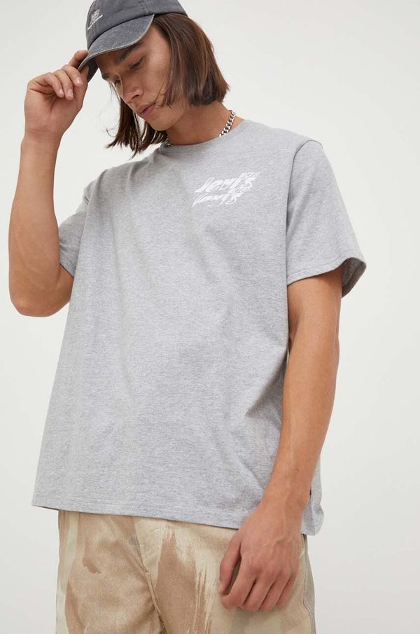 Levi's Pamučna majica Levi's boja: siva, s tiskom