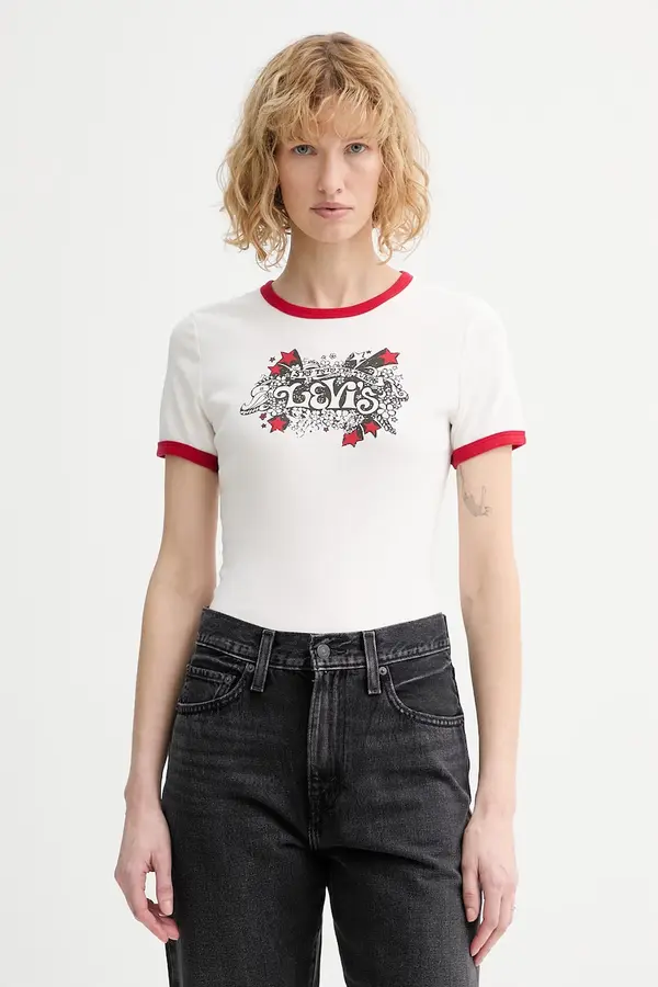 Levi's Pamučna majica Levi's GRAPHIC RINGER RICKIE