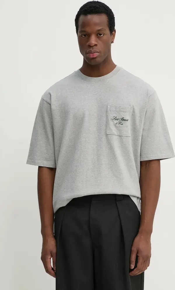 Levi's Pamučna majica Levi's HALF SLEEVE GR PCKT T