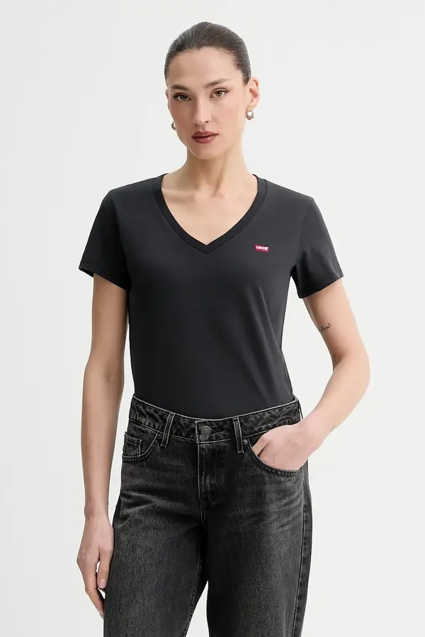 Levi's Pamučna majica Levi's PERFECT VNECK 2-pack