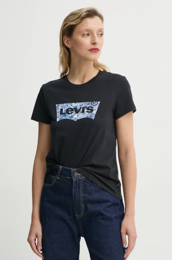 Levi's Pamučna majica Levi's THE PERFECT TEE za žene, boja: crna, 17369