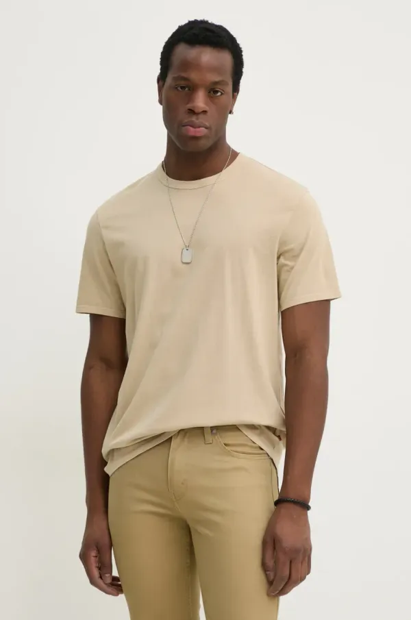 Levi's Pamučna majica Levi's za muškarce, boja: bež, bez uzorka, A3756