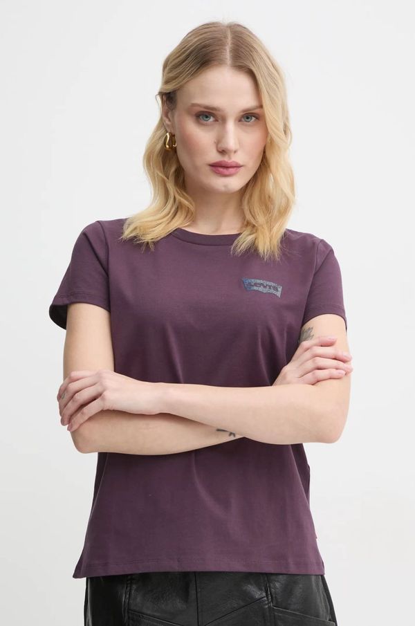Levi's Pamučna majica Levi's za žene, boja: ljubičasta, 17369-2809