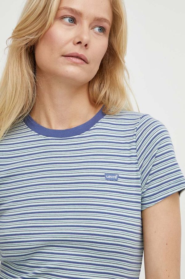Levi's Pamučna majica Levi's za žene, boja: tamno plava