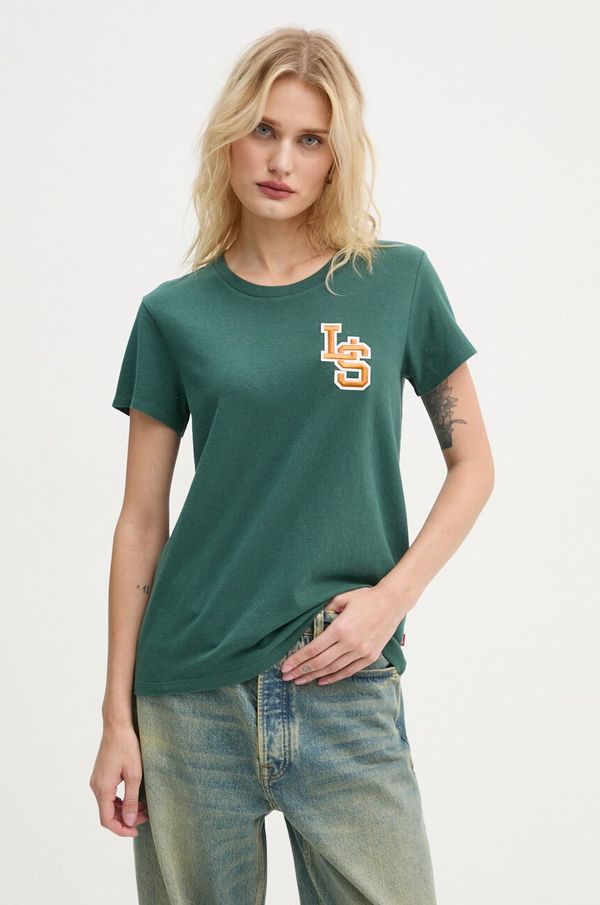 Levi's Pamučna majica Levi's za žene, boja: zelena, 17369