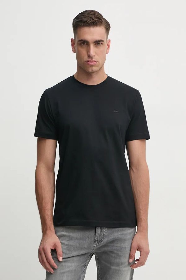 Liu Jo Pamučna majica Liu Jo za muškarce, boja: crna, bez uzorka, QXX016 J4799