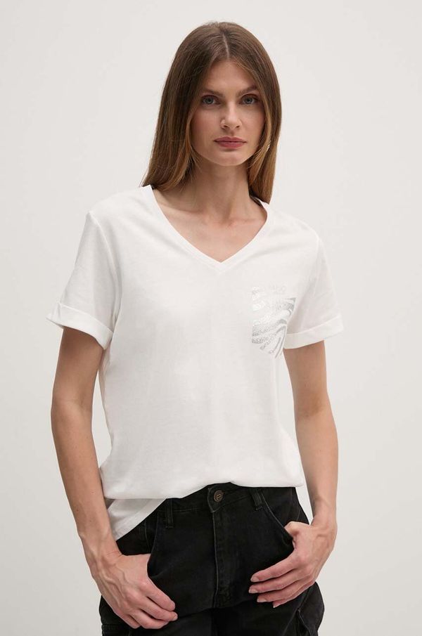 Liu Jo Pamučna majica Liu Jo za žene, boja: bijela, TF4078 J6040