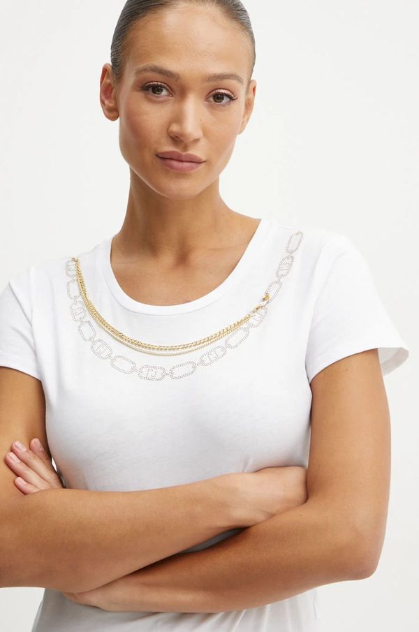 Liu Jo Pamučna majica Liu Jo za žene, boja: bijela, WF4108 J5904