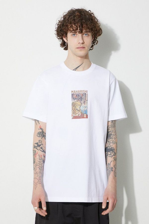Maharishi Pamučna majica Maharishi Tiger Vs. Dragon T-Shirt za muškarce, boja: bijela, s tiskom, 1078.WHITE