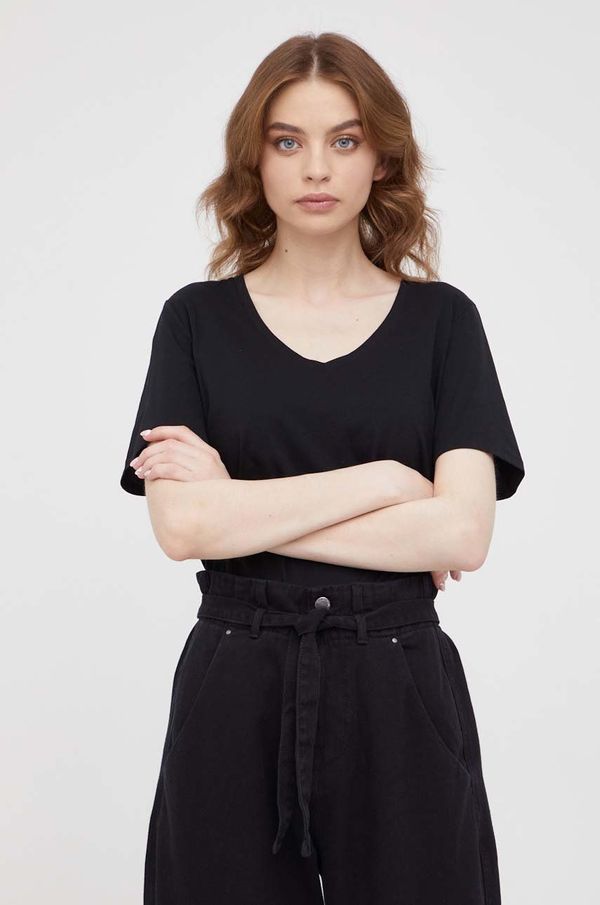 Marc O'Polo Pamučna majica Marc O'Polo boja: crna