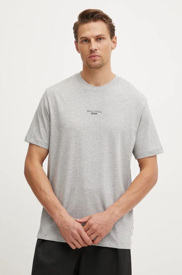 Marc O'Polo Pamučna majica Marc O'Polo DENIM za muškarce, boja: siva, s tiskom, 5000005125