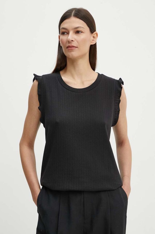 Marc O'Polo Pamučna majica Marc O'Polo DENIM za žene, boja: crna, 5000000149