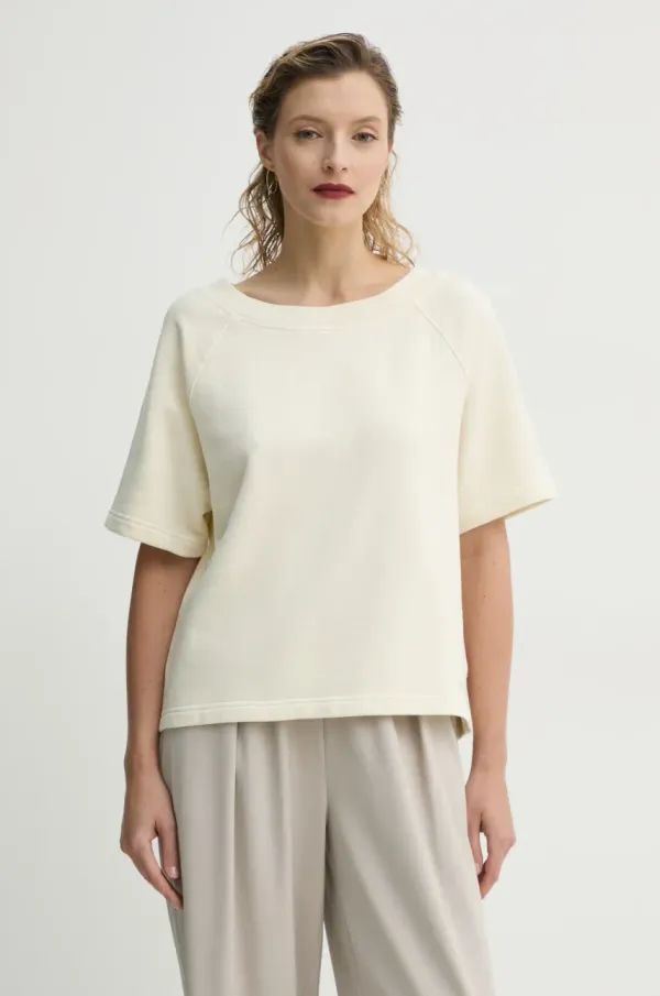 Marc O'Polo Pamučna majica Marc O'Polo za žene, boja: bež, 503417354139