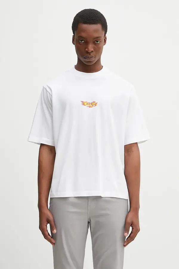 Marcelo Burlon Pamučna majica Marcelo Burlon County Flame Boxy T-Shirt White Red