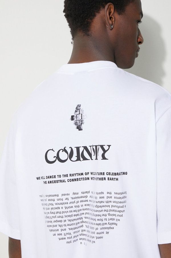 Marcelo Burlon Pamučna majica Marcelo Burlon County Manifesto za muškarce, boja: bijela, s tiskom, CMAA054S24JER0080110