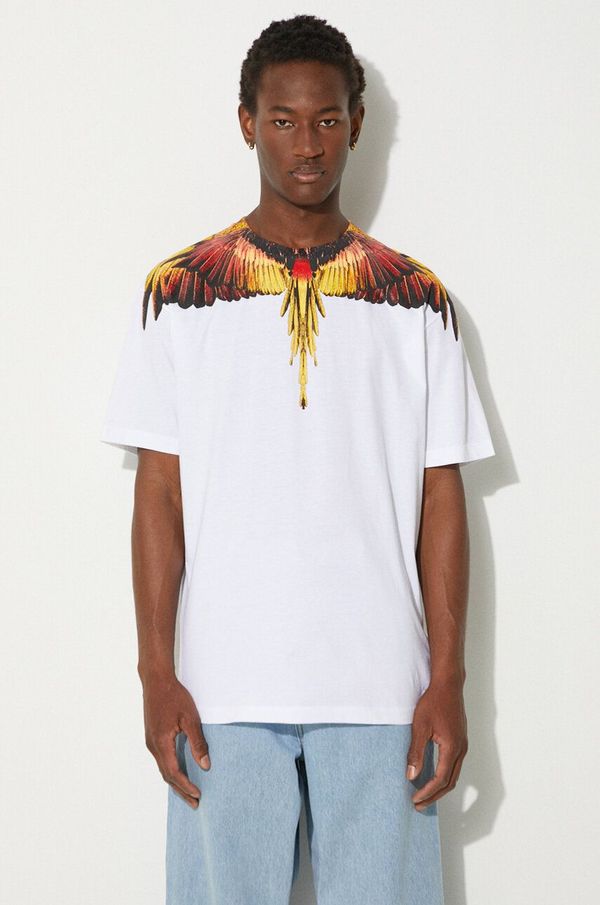 Marcelo Burlon Pamučna majica Marcelo Burlon Icon Wings Basic Tee za muškarce, boja: bijela, s tiskom, CMAA056F24JER0010125