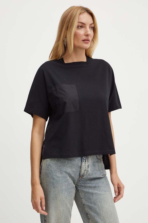 Max&Co. Pamučna majica MAX&Co. za žene, boja: crna, 2426946071200