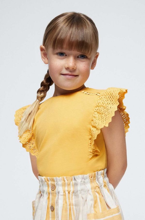 Mayoral Pamučna majica Mayoral boja: žuta