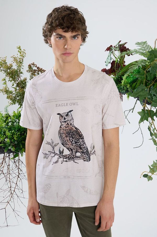 Medicine Pamučna majica Medicine za muškarce, boja: bež, s uzorkom