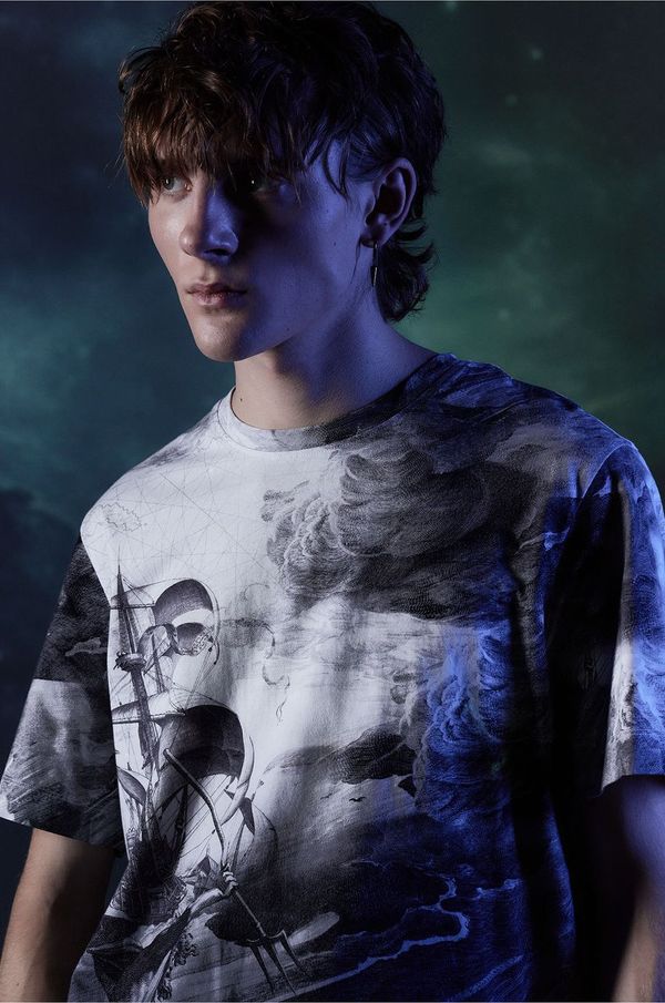 Medicine Pamučna majica Medicine za muškarce, boja: bijela, s uzorkom