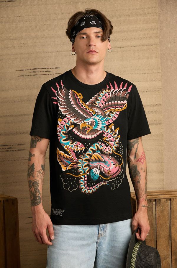 Medicine Pamučna majica Medicine za muškarce, boja: crna, s tiskom