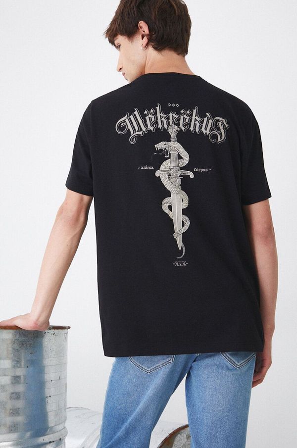 Medicine Pamučna majica Medicine za muškarce, boja: crna, s tiskom