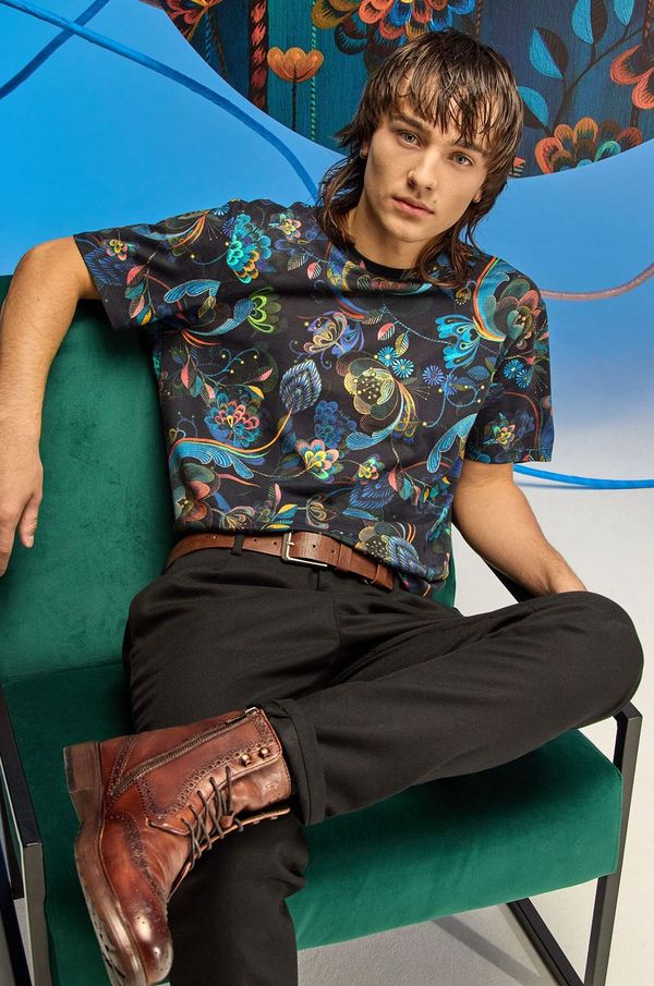 Medicine Pamučna majica Medicine za muškarce, boja: crna, s uzorkom