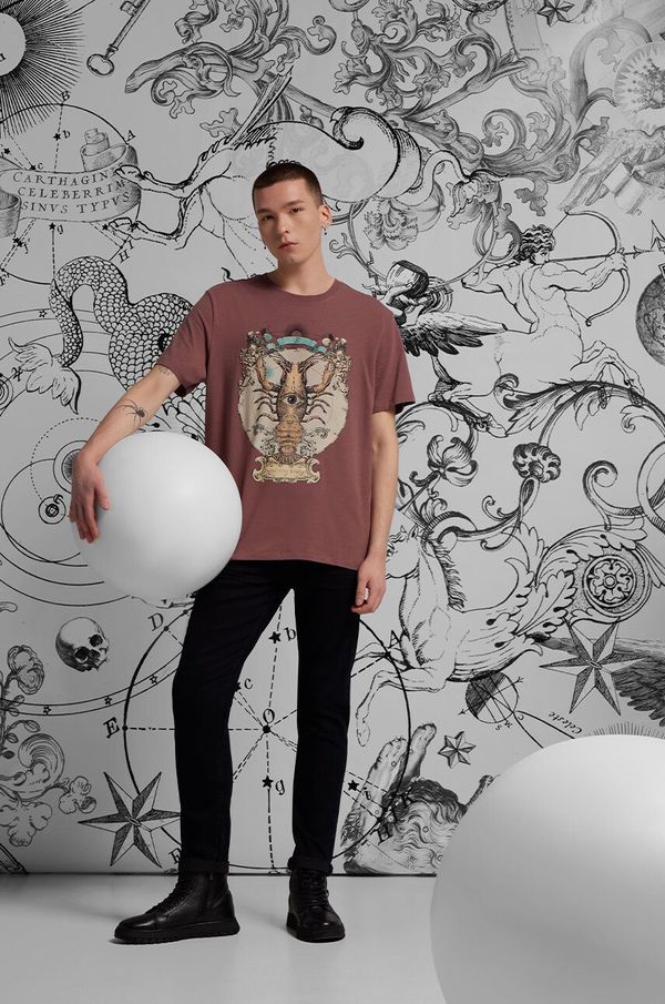 Medicine Pamučna majica Medicine za muškarce, boja: ružičasta, s tiskom