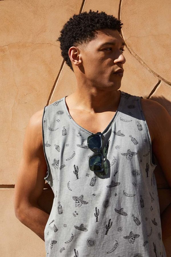 Medicine Pamučna majica Medicine za muškarce, boja: siva