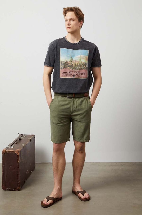 Medicine Pamučna majica Medicine za muškarce, boja: siva, s tiskom