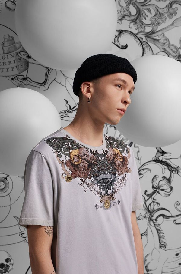 Medicine Pamučna majica Medicine za muškarce, boja: siva, s tiskom