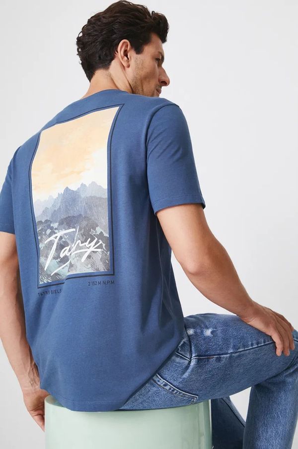 Medicine Pamučna majica Medicine za muškarce, boja: tamno plava, melanž