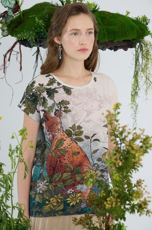 Medicine Pamučna majica Medicine za žene, boja: bež