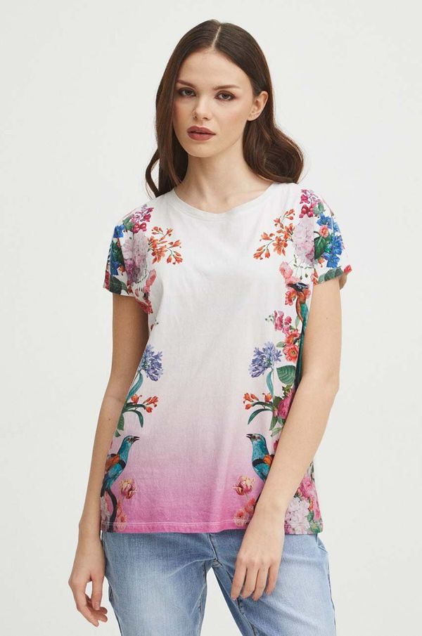 Medicine Pamučna majica Medicine za žene, boja: bež