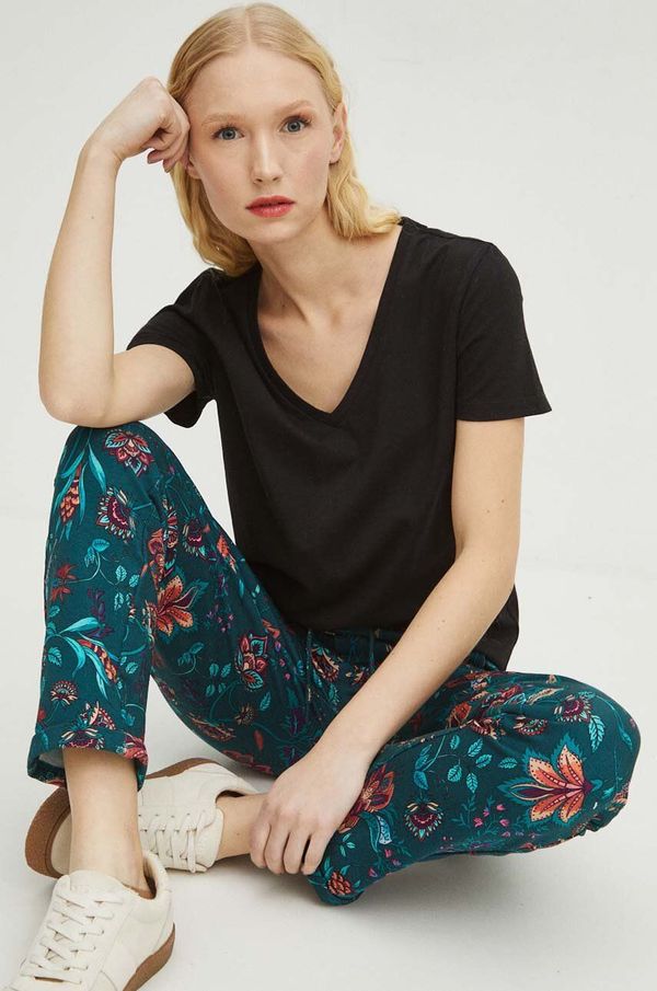 Medicine Pamučna majica Medicine za žene, boja: crna