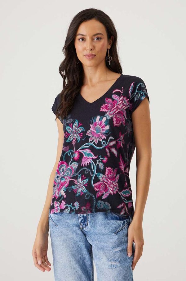 Medicine Pamučna majica Medicine za žene, boja: crna