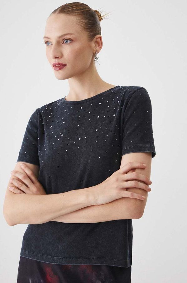 Medicine Pamučna majica Medicine za žene, boja: crna