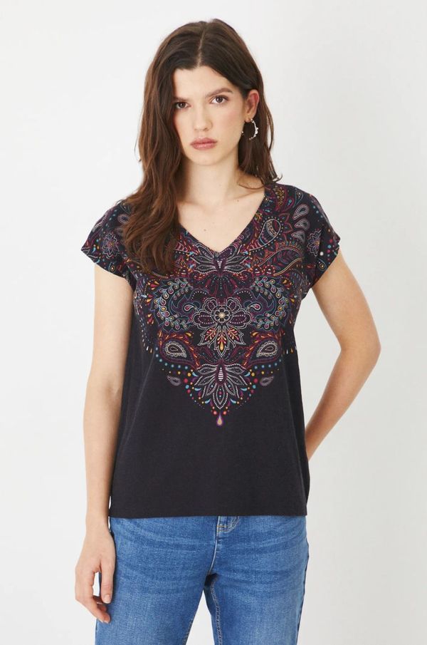 Medicine Pamučna majica Medicine za žene, boja: crna