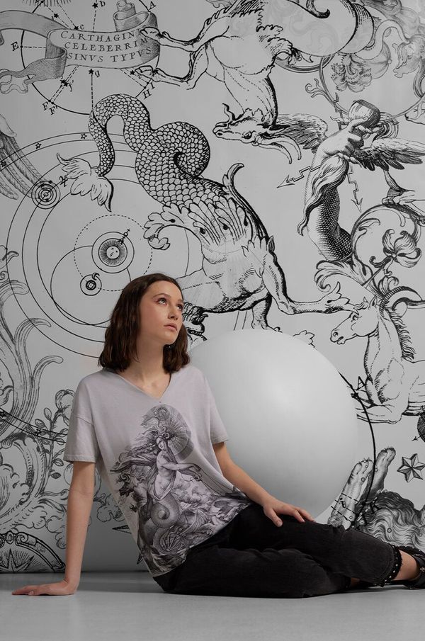 Medicine Pamučna majica Medicine za žene, boja: siva